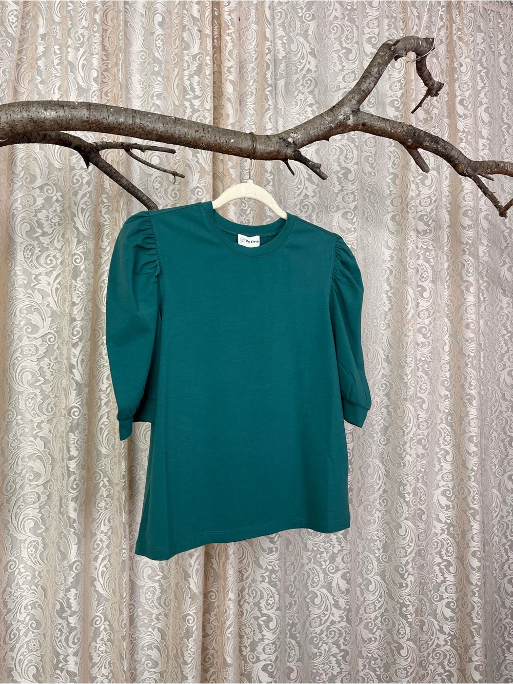 Puff Teal Sleeve Short Sleeve Tee